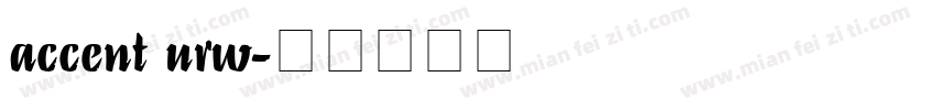 accent urw字体转换